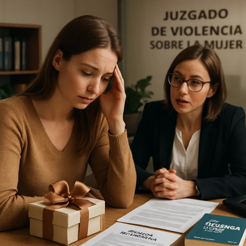 Envío de regalos no deseados tras la ruptura acoso constitutivo