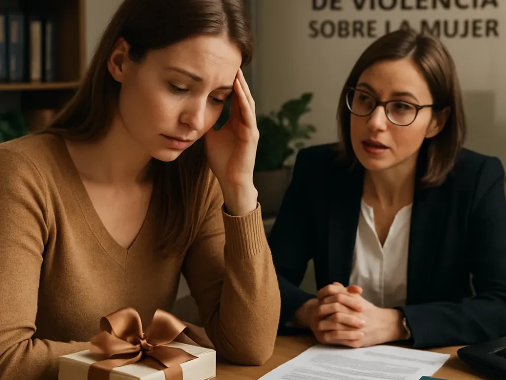 Envío de regalos no deseados tras la ruptura acoso constitutivo